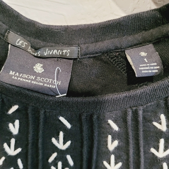 Scotch & Soda Black Sweatshirt with White Arrow Pattern - Picture 4 of 7